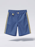Boys Blue Side Stripe Shorts
