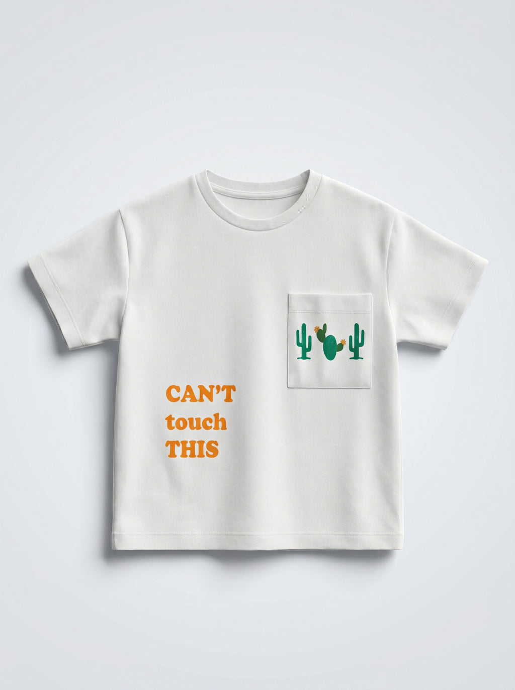Boys White Cactus Slogan T-Shirt