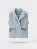 Girls Blue Denim Vest