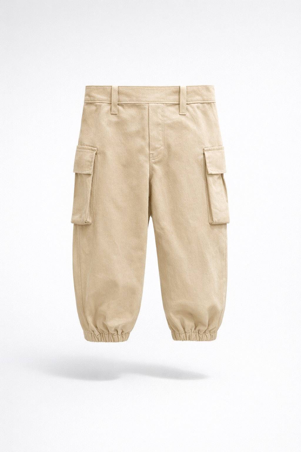 Boys Beige Wide-Leg Pants