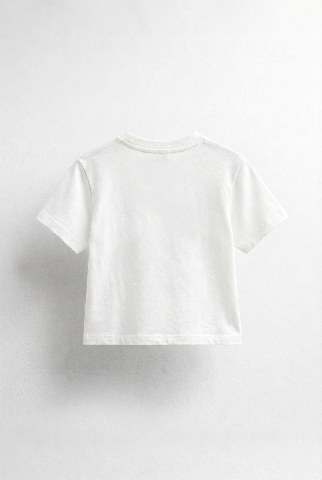 Boys White Navy Collar & Sleeve Trim T-Shirt
