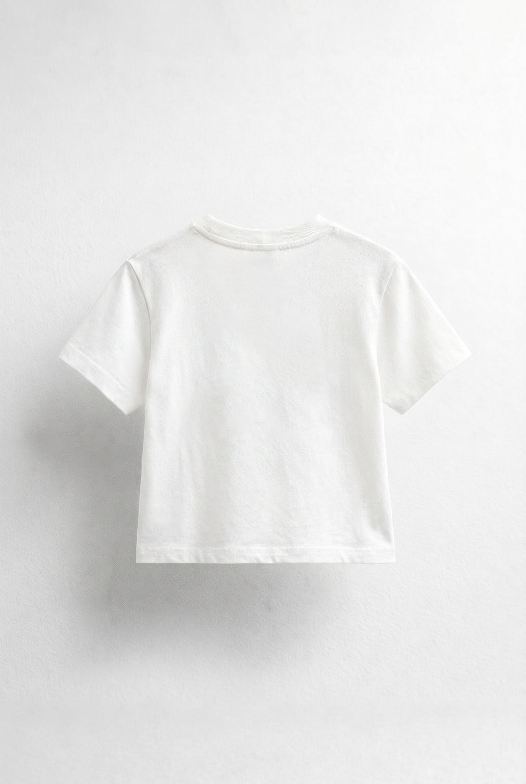 Boys White Navy Collar & Sleeve Trim T-Shirt