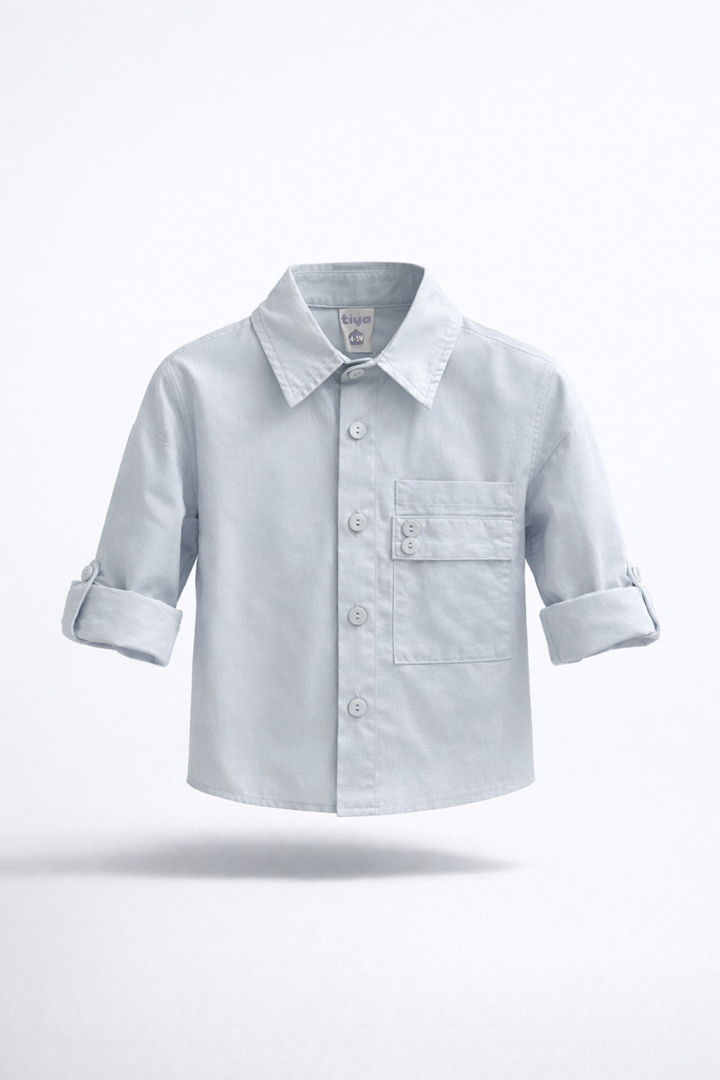 Boys Blue Collar Shirt