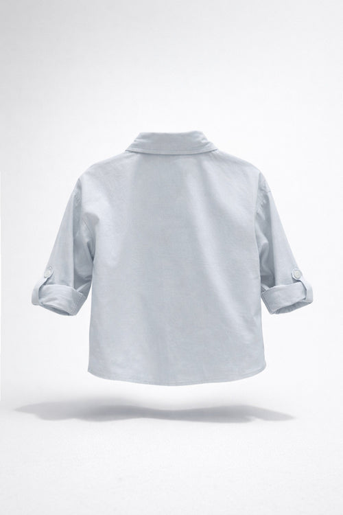 Boys Blue Collar Shirt