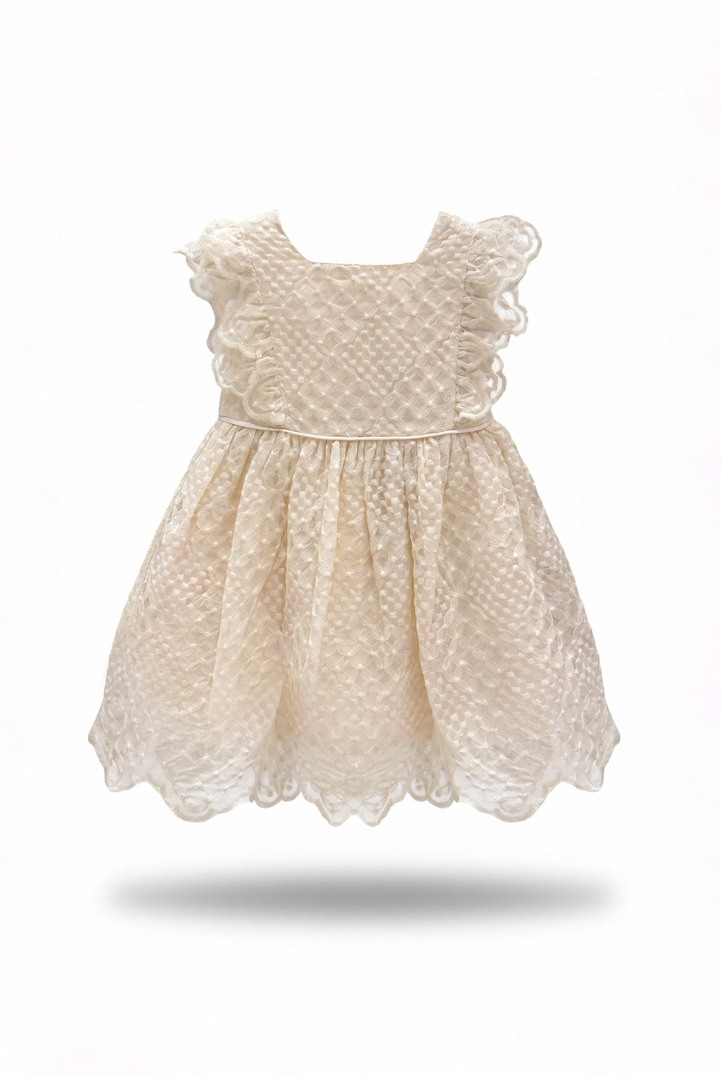 Baby Girl Ivory Lace Ruffle Dress