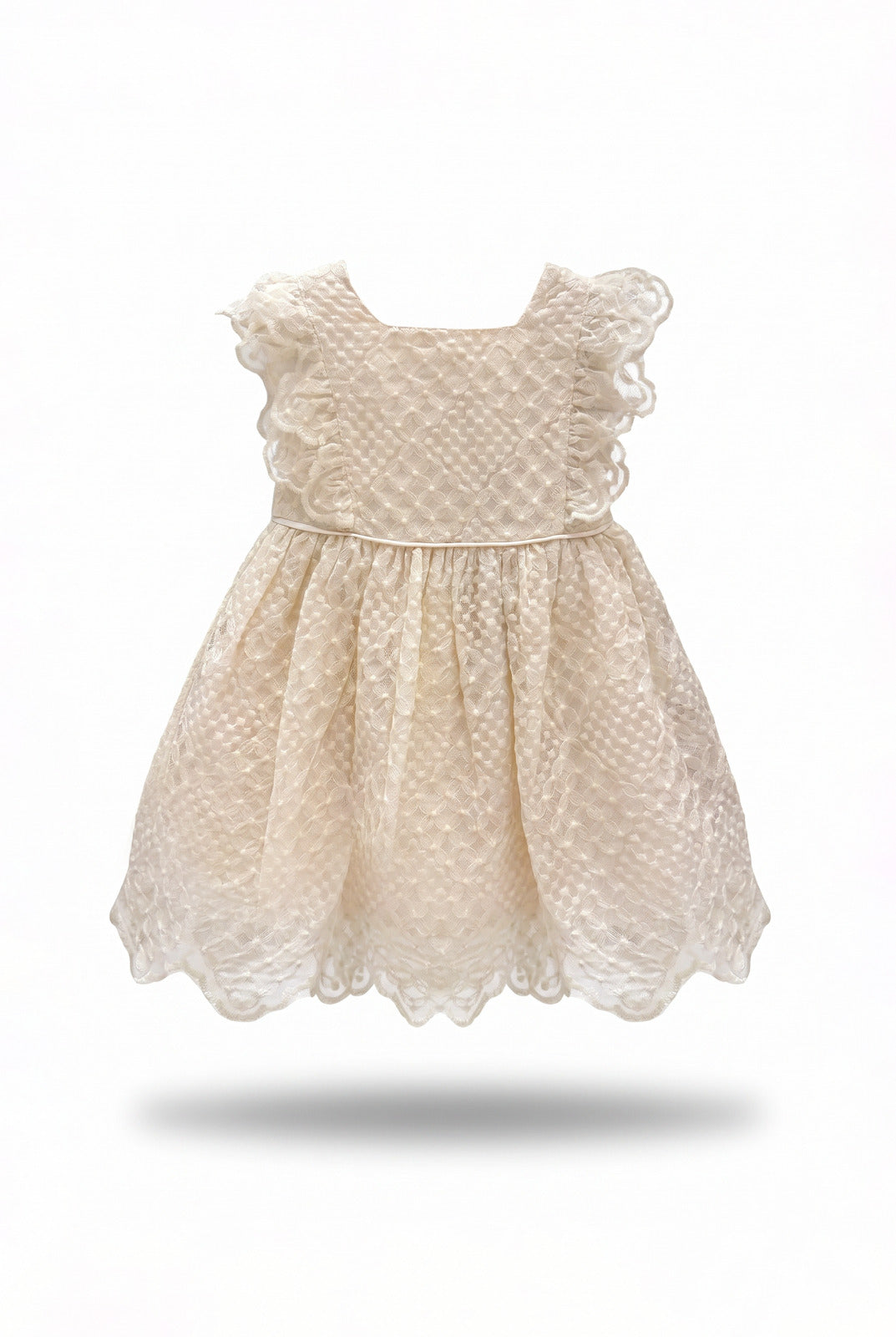Baby Girl Ivory Lace Ruffle Dress