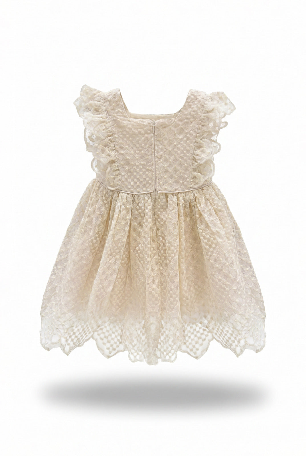 Baby Girl Ivory Lace Ruffle Dress