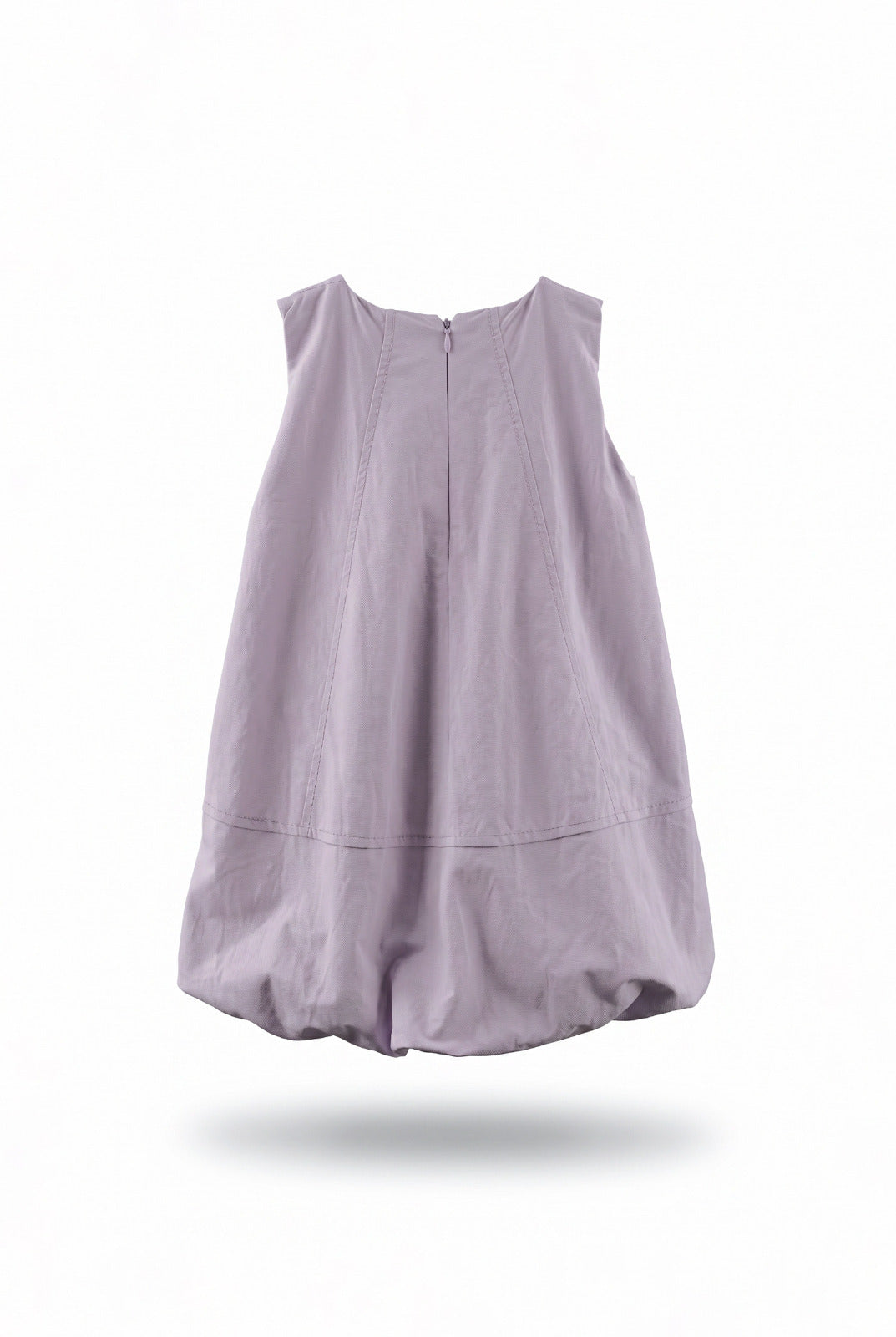 Girls Lavender Balloon Hem Sleeveless Dress