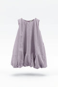 Girls Lavender Balloon Hem Sleeveless Dress