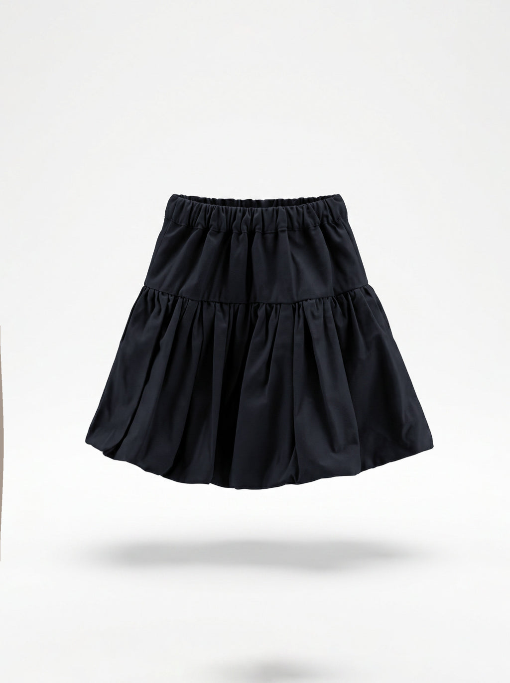 Girls Navy Tiered Bubble Mini Skirt