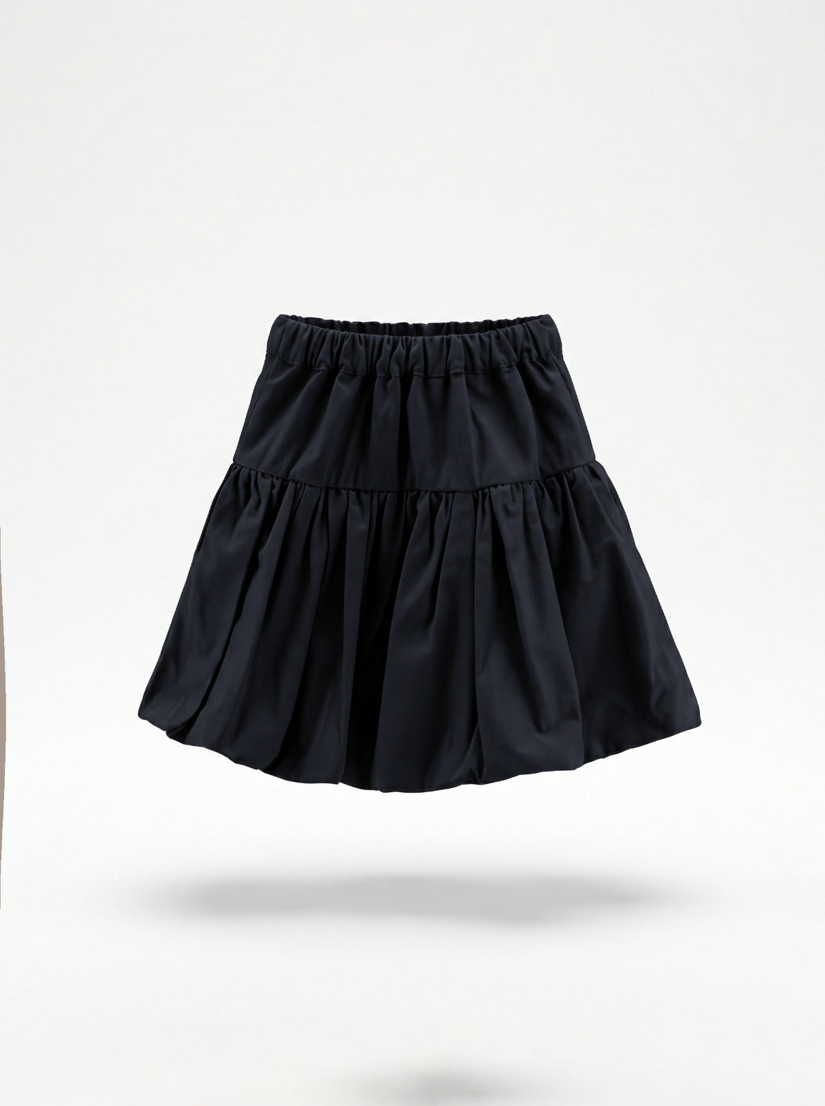 Girls Navy Tiered Bubble Mini Skirt