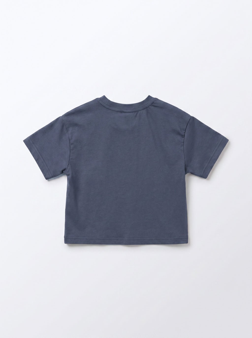 Boys Gray Flower Applique Crew-Neck Tee