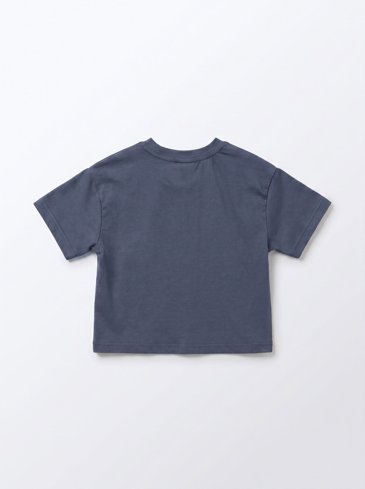 Boys Gray Flower Applique Crew-Neck Tee