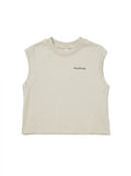 Boys Light Gray Political Print Sleeveless Muscle Tee