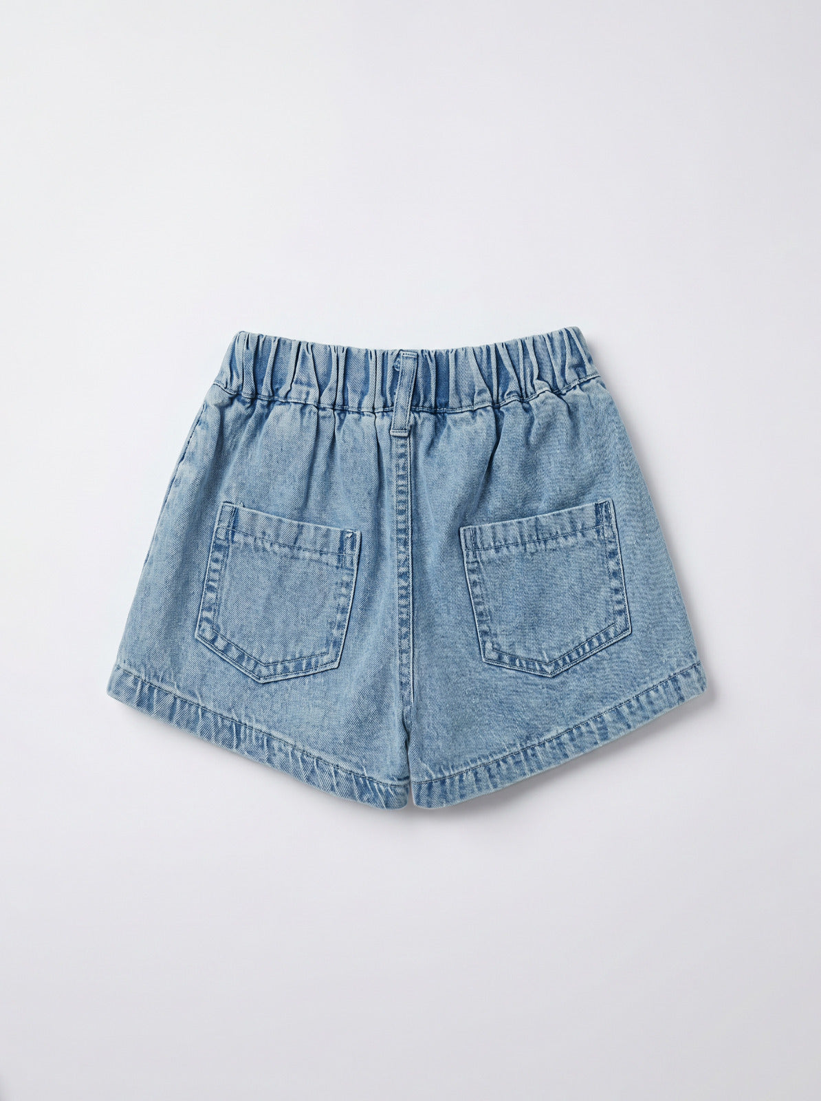 Boys Light Blue Denim Shorts with Double Front Pockets
