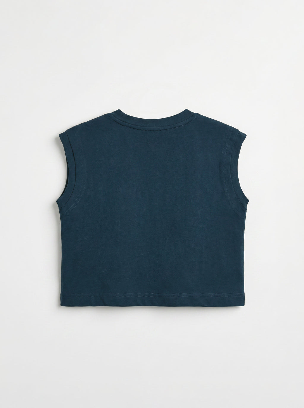 Boys Dark Teal Political Print Sleeveless Muscle Tee