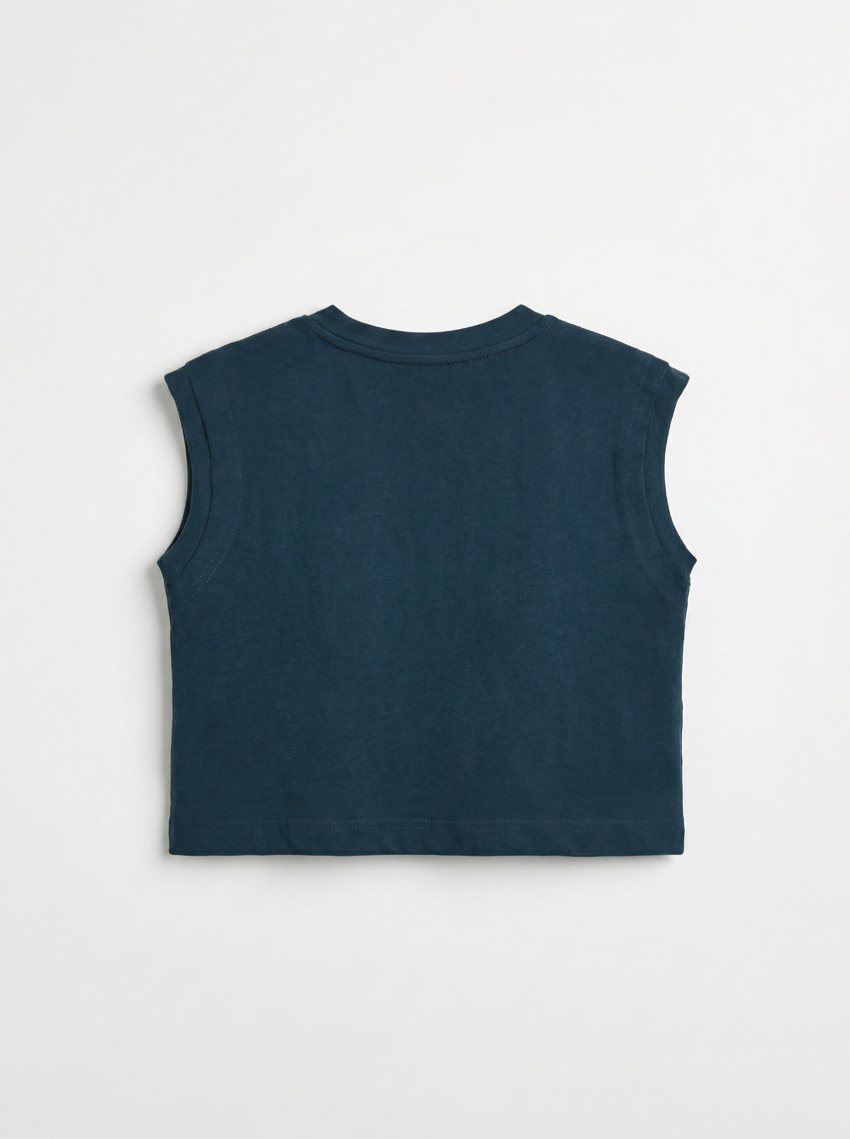 Boys Dark Teal Political Print Sleeveless Muscle Tee