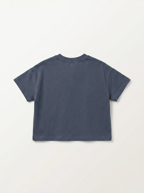 Boys Dark Gray Airplane Graphic Oversized Tee