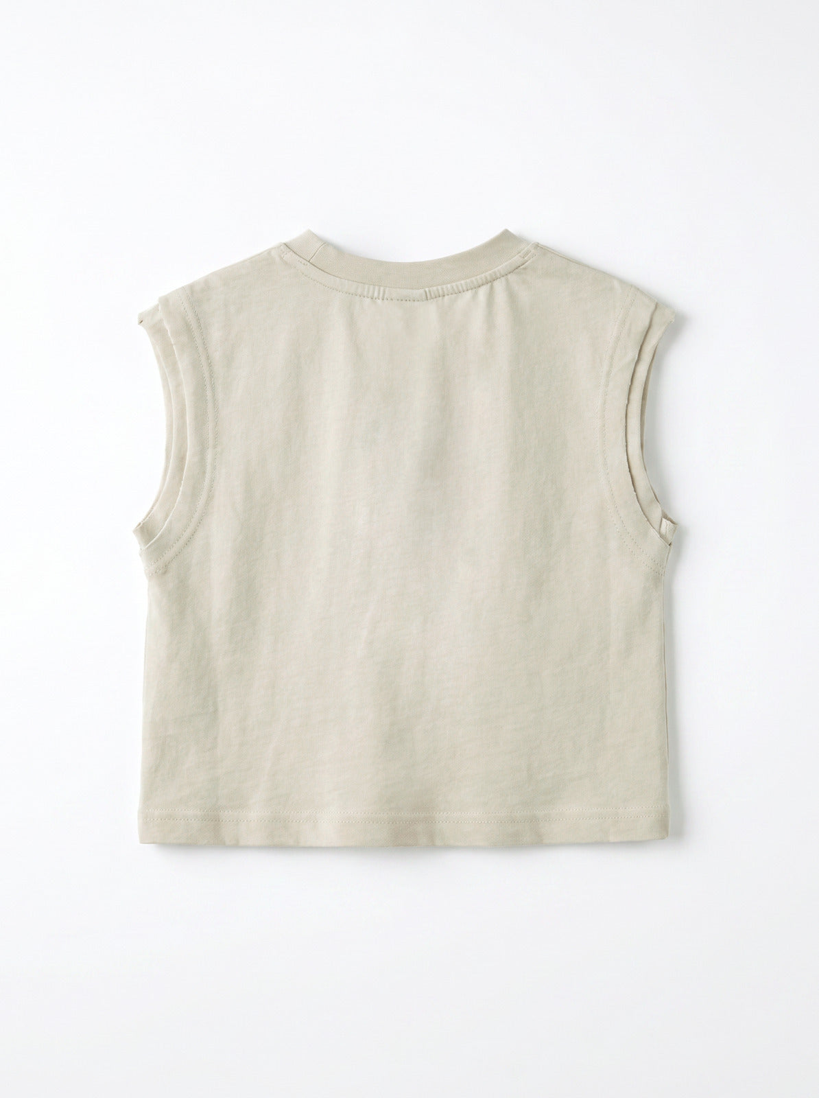 Boys Light Gray Political Print Sleeveless Muscle Tee