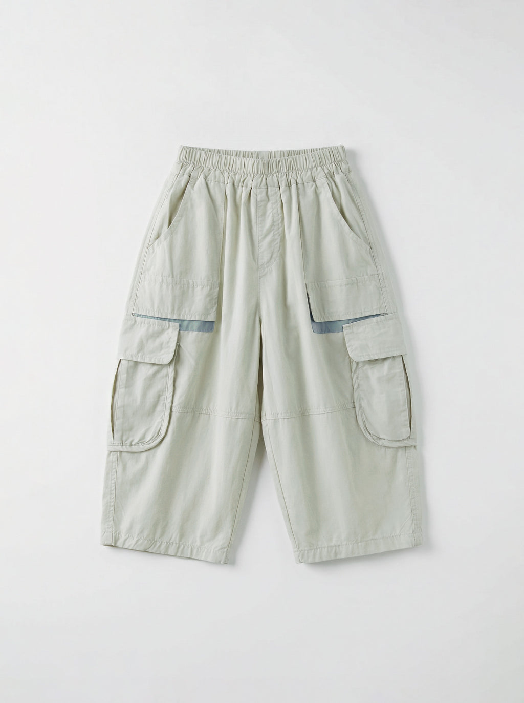 Kids Sage Parachute Cargo Wide-Leg Pants