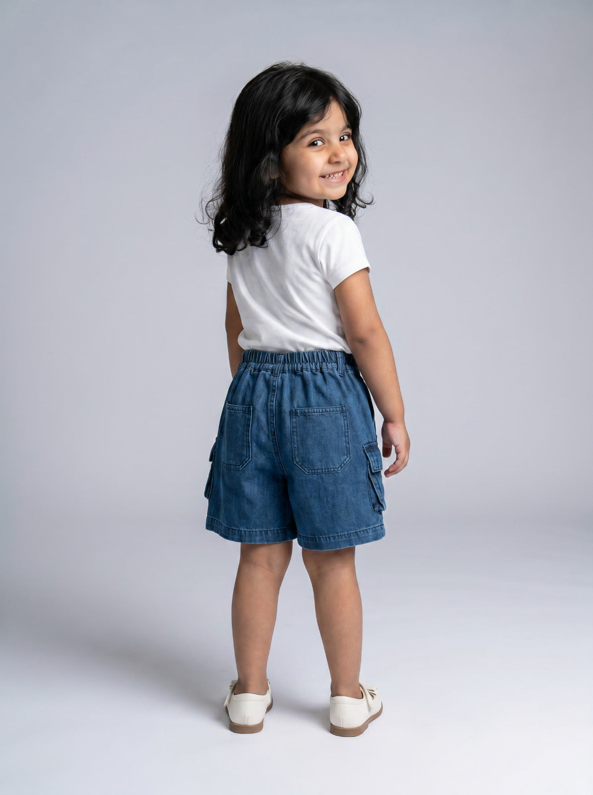 26SS0TY42S0523 Girls Blue Denim Shorts