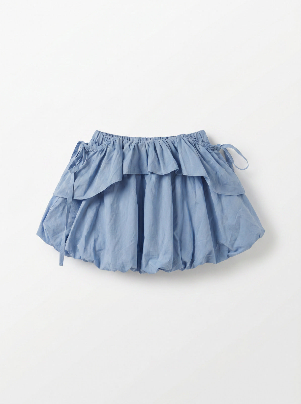 Girls Blue Casual Elastic-Waist Pull-On Skirt