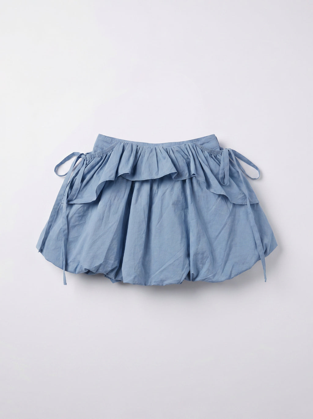 Girls Blue Casual Elastic-Waist Pull-On Skirt