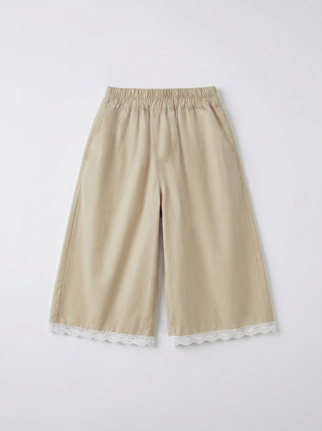 Girls Yellow Relaxed-Fit Elastic-Waist Trousers