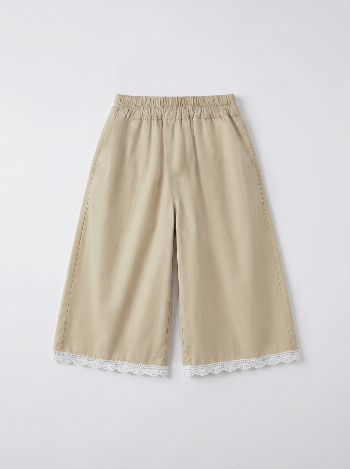 Girls Yellow Relaxed-Fit Elastic-Waist Trousers