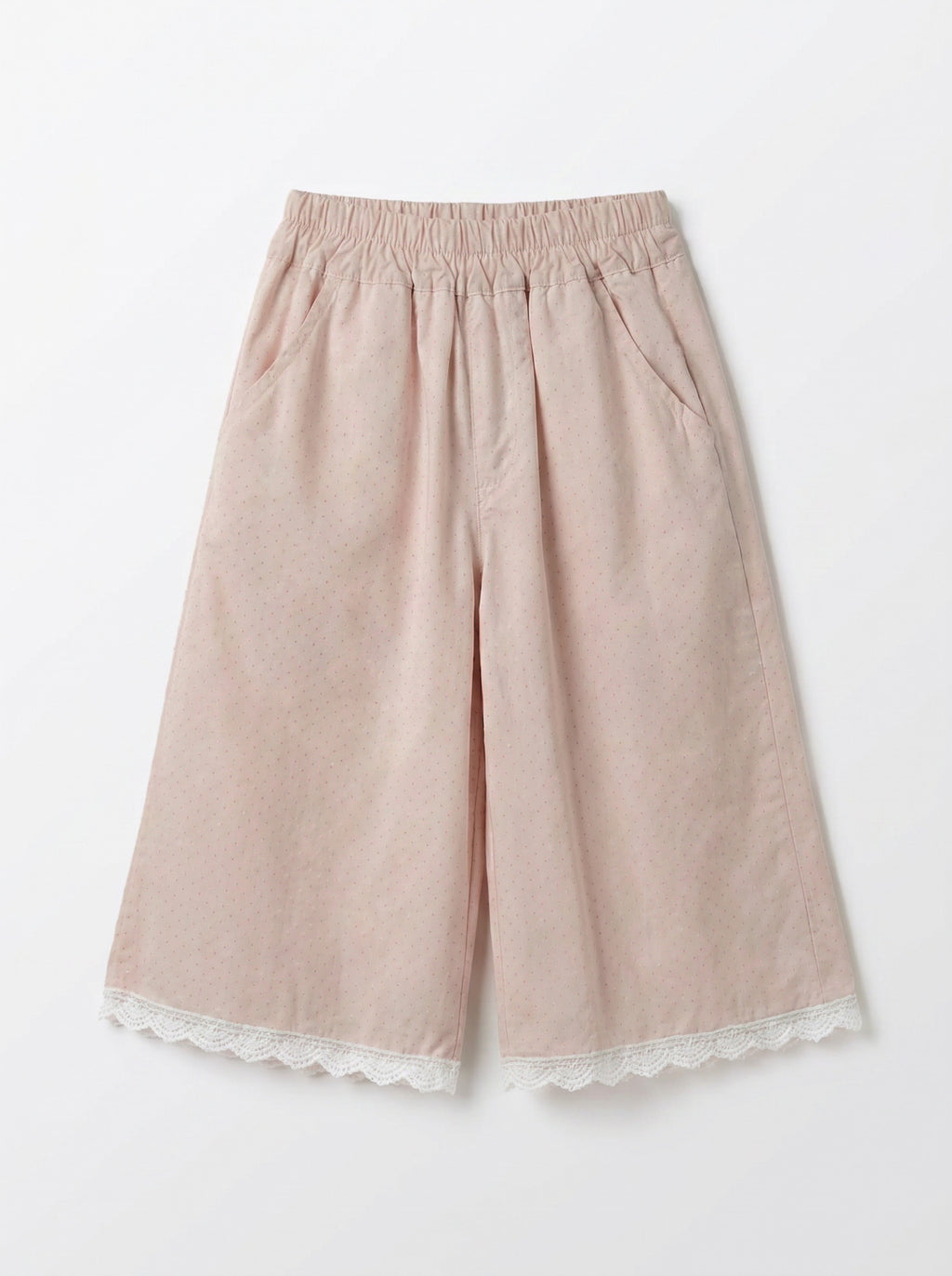 Girls Pink Relaxed-Fit Elastic-Waist Trousers