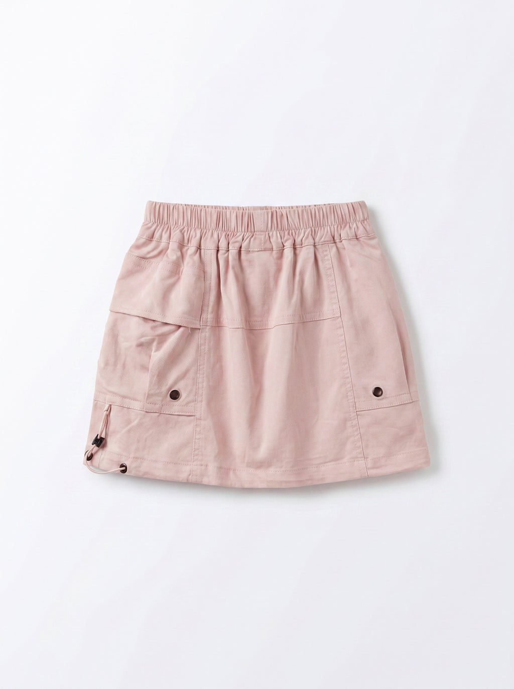 Girls Pink Flowy Elastic-Waist Pull-On Skirt