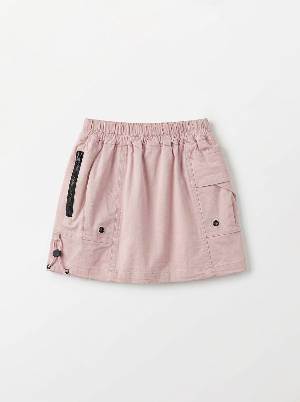 Girls Pink Flowy Elastic-Waist Pull-On Skirt
