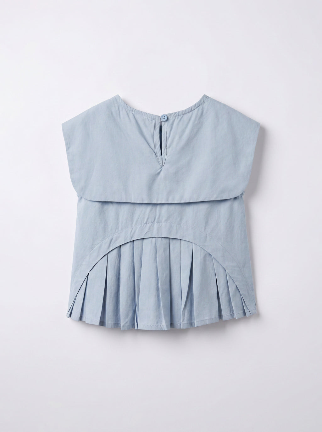 Girls Blue Casual Short-Sleeve Relaxed Top
