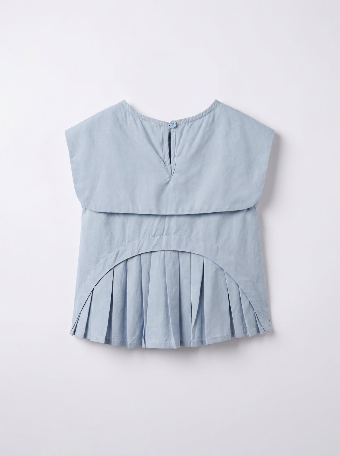 Girls Blue Casual Short-Sleeve Relaxed Top