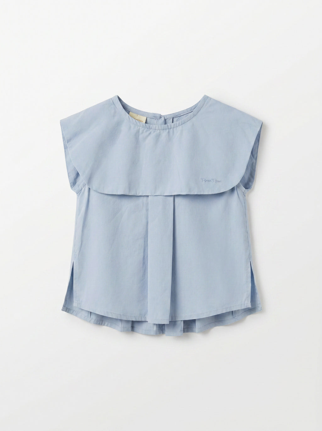 Girls Blue Casual Short-Sleeve Relaxed Top