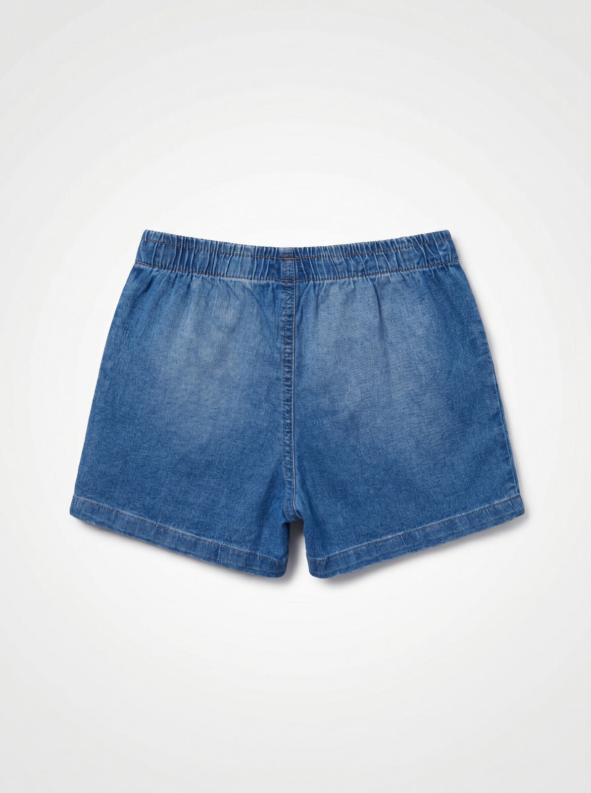 Girls Blue Casual Elastic-Waist Pull-On Shorts