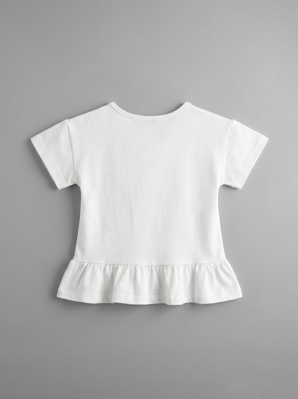 Girls Off-White Short-Sleeve Classic Blouse