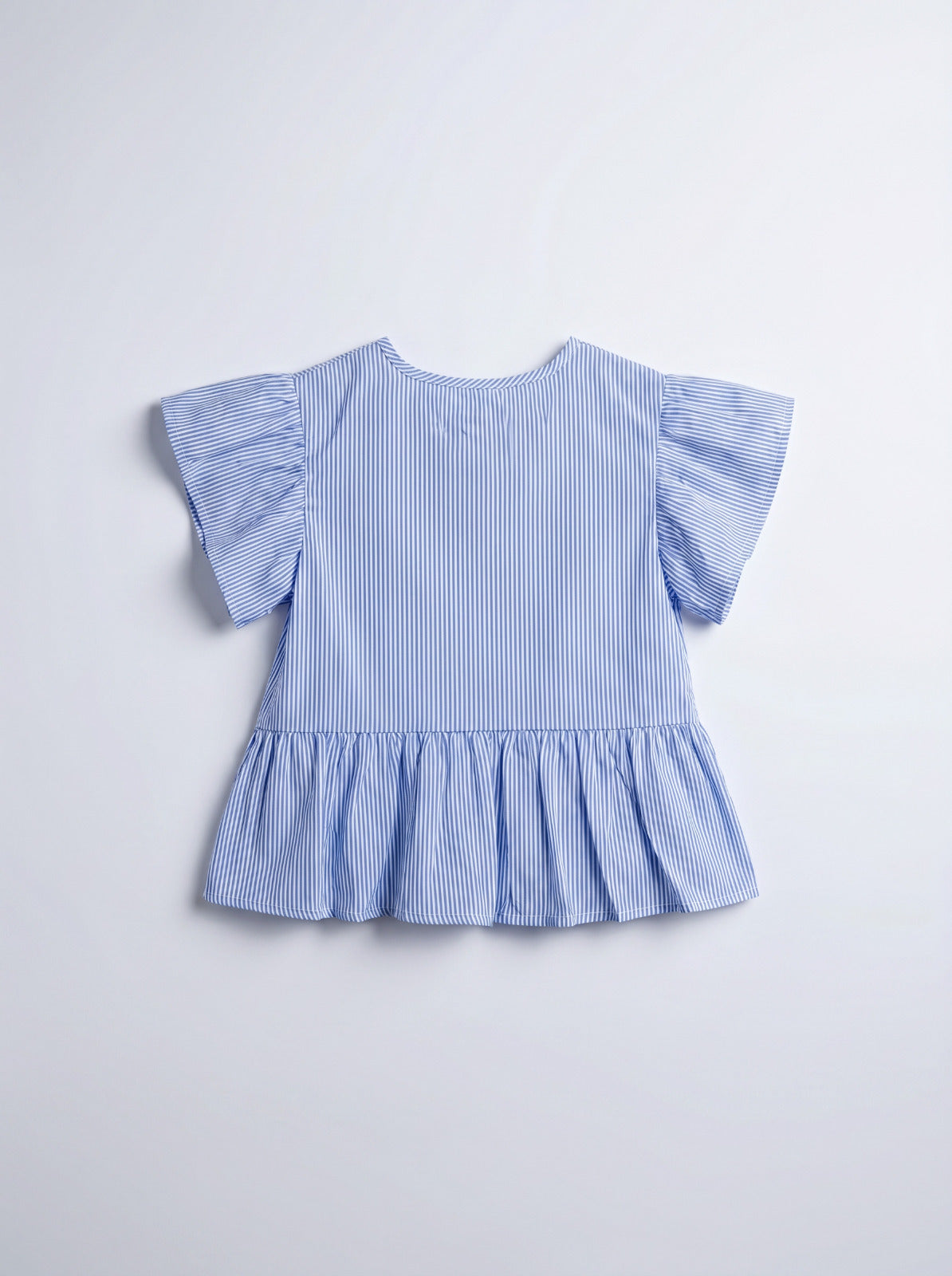Girls Blue Short-Sleeve Relaxed Blouse