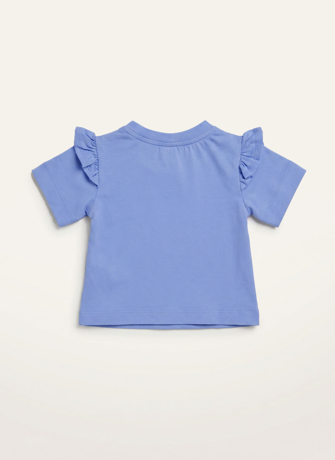 Girls Blue Short-Sleeve Casual Button-Up Blouse