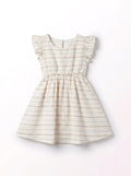 Girls Off-White Short-Sleeve Relaxed Casual Dress