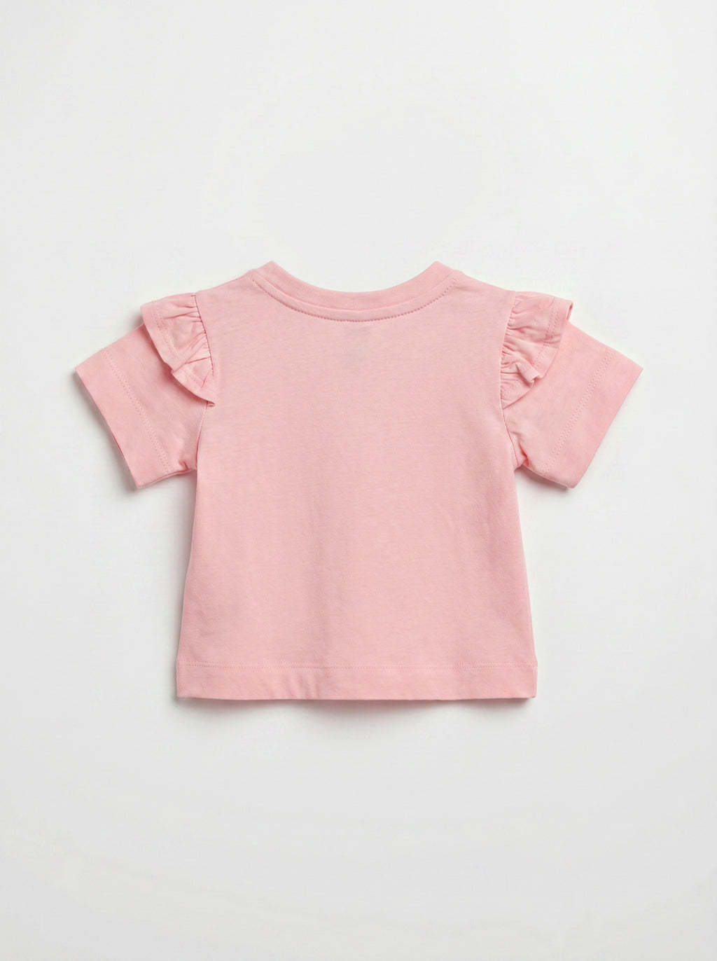 Girls Pink Short-Sleeve Casual Button-Up Blouse