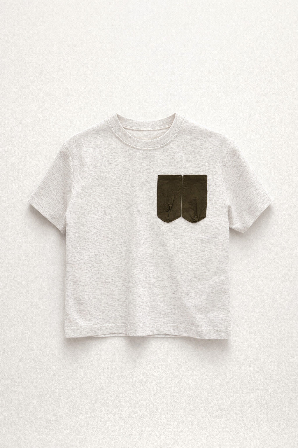Boys Grey Contrast Pocket T-Shirt