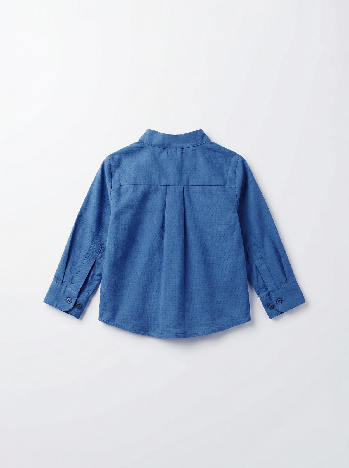 Boys Light Blue Mandarin Collar Shirt