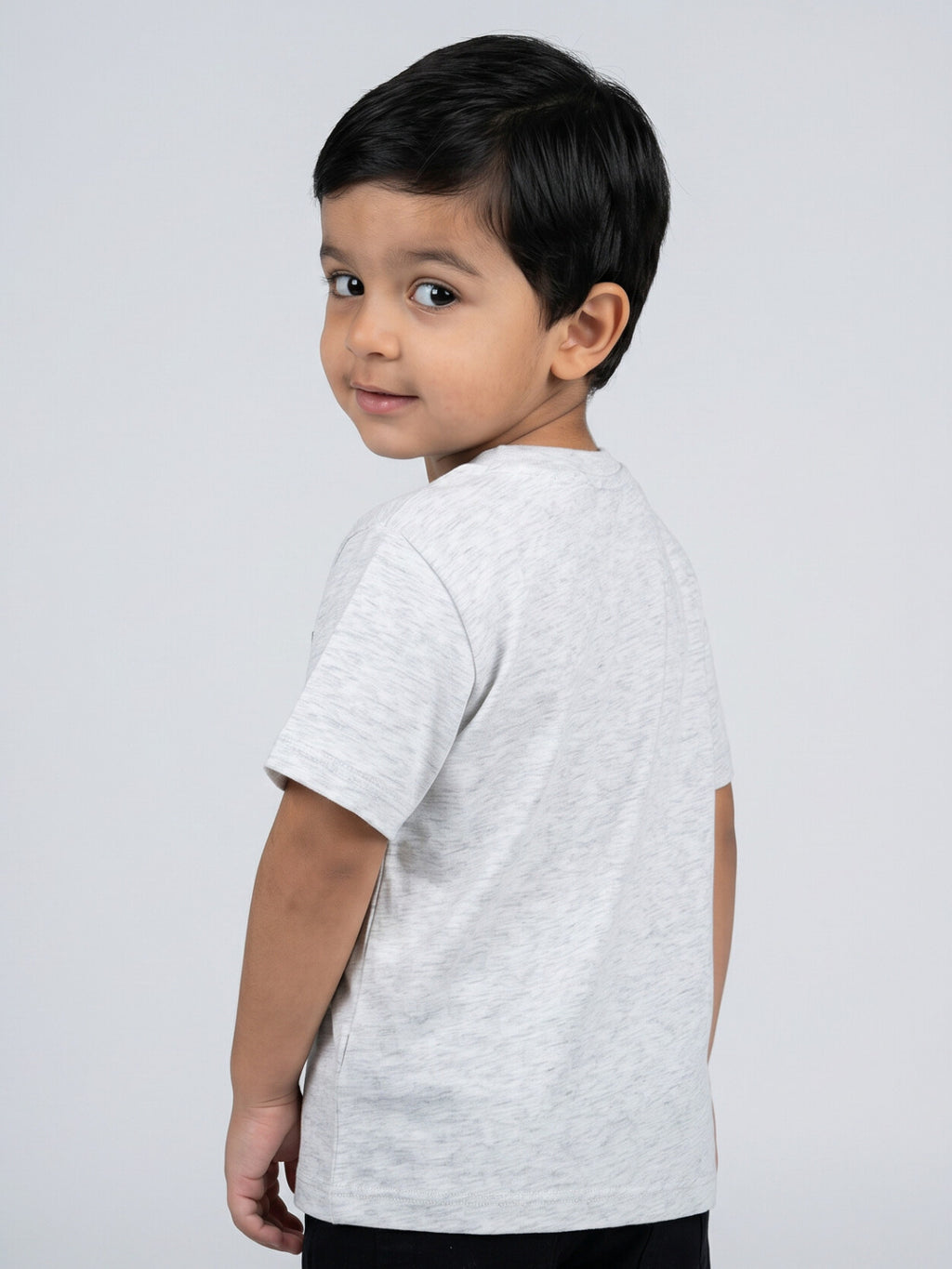 Boys Grey Contrast Pocket T-Shirt