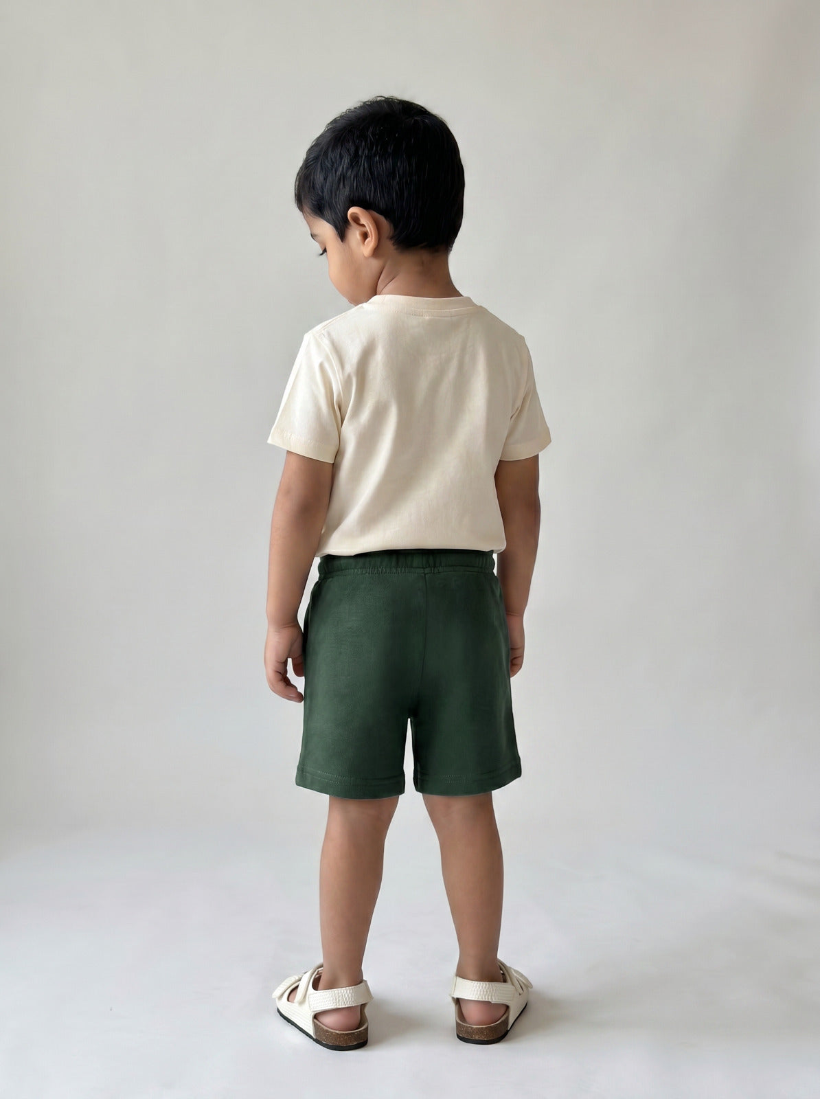Baby Boy Cream Jungle Print T-Shirt & Shorts Set